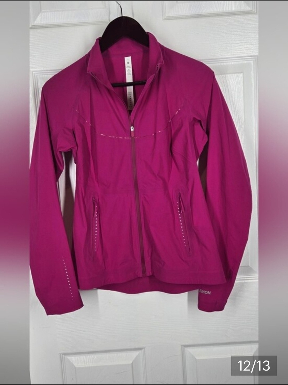 Lululemon Fast and Free Windbreaker Jacket Ripened Raspberry Pink Size 6 - Picture 8 of 14